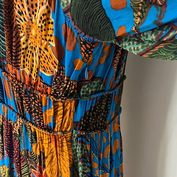 FARM Rio Vibrant Blue and Orange Maxi Dress - Picture 5 of 12